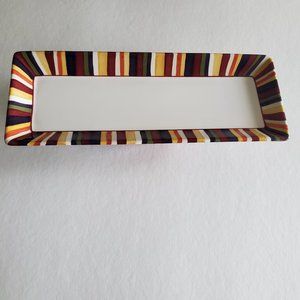 Pampered Chef Simple Additions Striped Rectangle Platter